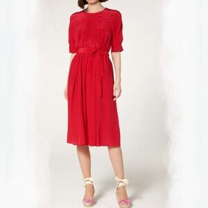 LK Bennett Red Midi Dress New With Tags